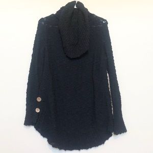 Black Cowl Neck Sweater
